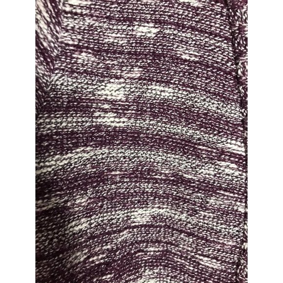 Eddie Bauer Women's Large Purple Heathered Pattern Open Front Cardigan Sweater - Picture 5 of 8